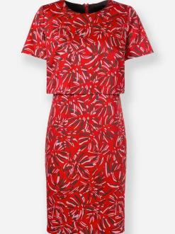 Druckkleid in Baumwoll-Webqualität