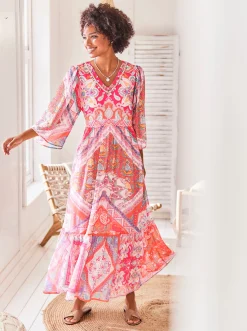 Druckkleid in Maxilänge