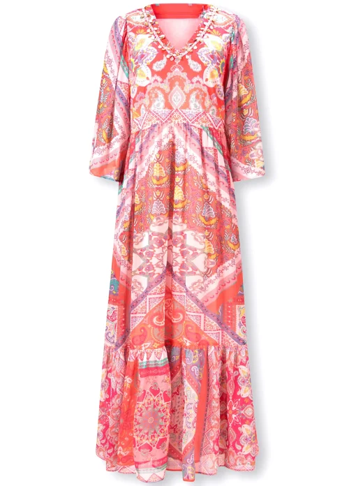 Druckkleid in Maxilänge