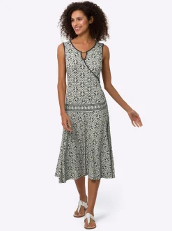 Druckkleid in Wickel-Optik