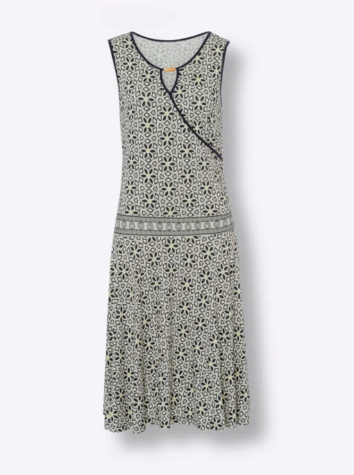 Druckkleid in Wickel-Optik