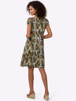 Druckkleid mit Bindeband