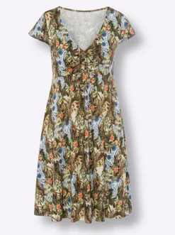 Druckkleid mit Bindeband