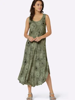 Druckkleid mit Blüten-Muster, figurumspielend