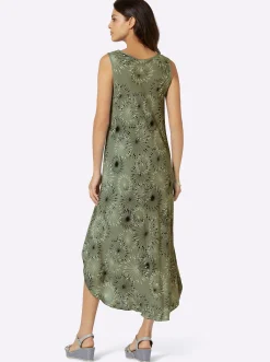 Druckkleid mit Blüten-Muster, figurumspielend