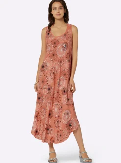 Druckkleid mit Blüten-Muster, figurumspielend