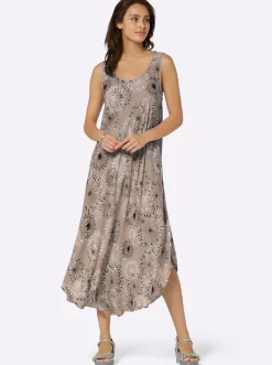 Druckkleid mit Blüten-Muster, figurumspielend