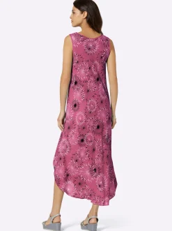 Druckkleid mit Blüten-Muster, figurumspielend