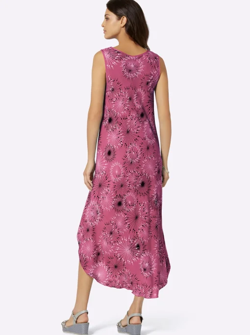 Druckkleid mit Blüten-Muster, figurumspielend