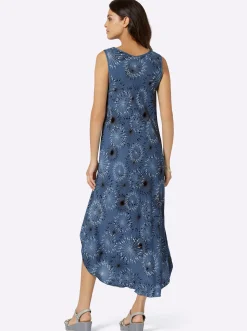 Druckkleid mit Blüten-Muster, figurumspielend
