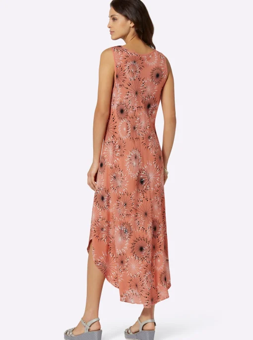 Druckkleid mit Blüten-Muster, figurumspielend