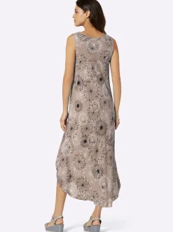 Druckkleid mit Blüten-Muster, figurumspielend