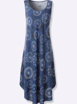 Druckkleid mit Blüten-Muster, figurumspielend
