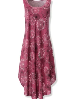 Druckkleid mit Blüten-Muster, figurumspielend