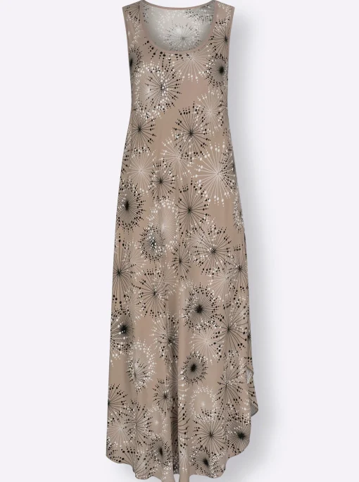 Druckkleid mit Blüten-Muster, figurumspielend