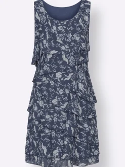 Druckkleid mit Lagen, geblümt