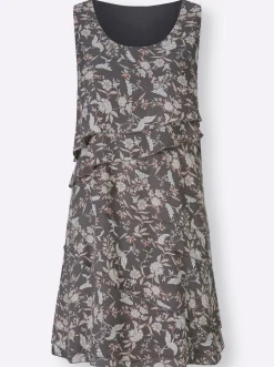 Druckkleid mit Lagen, geblümt