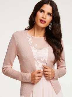 Feinstrickjacke in verschlussloser Form