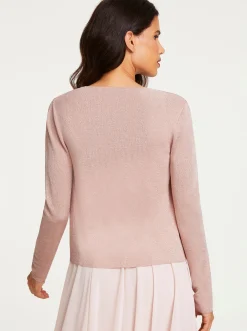 Feinstrickjacke in verschlussloser Form