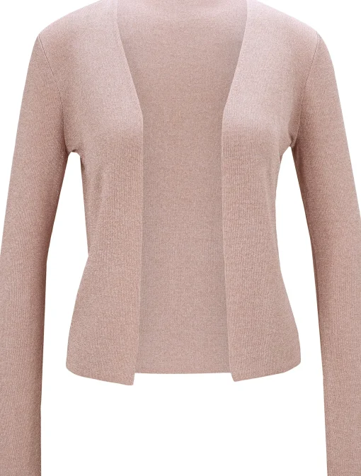 Feinstrickjacke in verschlussloser Form