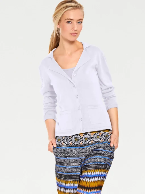 Feinstrickjacke mit Reverskragen