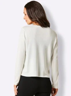 Feinstrickjacke mit Verzierungen vorne