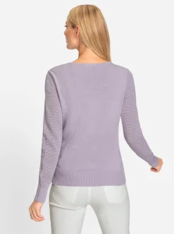 Feinstrickjacke mit 2-Wege-Reißverschluss