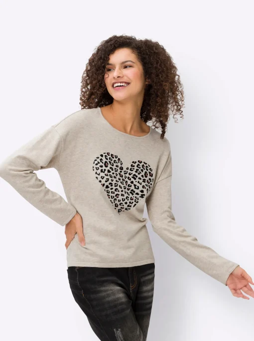 Feinstrickpullover aus Melangegarn