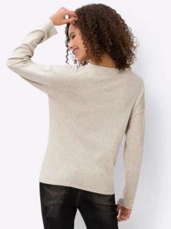 Feinstrickpullover aus Melangegarn