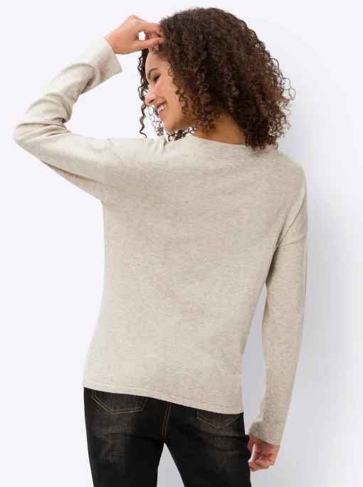 Feinstrickpullover aus Melangegarn