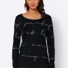 Feinstrickpullover im Druck-Dessin