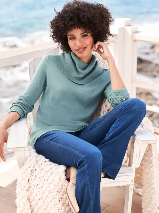 Feinstrickpullover mit Rollkragen