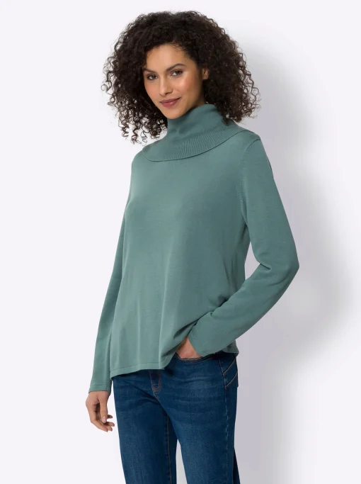 Feinstrickpullover mit Rollkragen