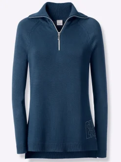 Feinstrickpullover mit Troyerkragen