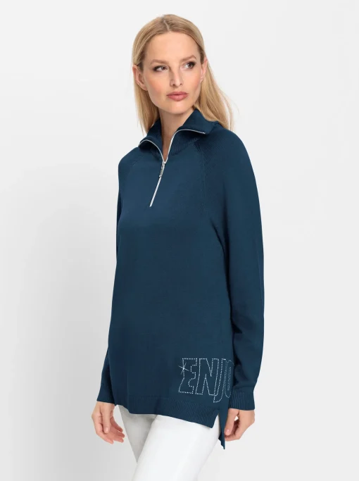 Feinstrickpullover mit Troyerkragen