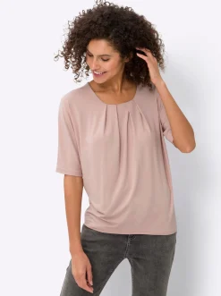 Fledermausshirt mit Rundhals-Ausschnitt