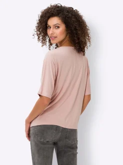 Fledermausshirt mit Rundhals-Ausschnitt