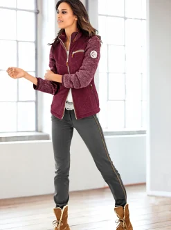 Fleecejacke im Mix aus Fleece und Strick