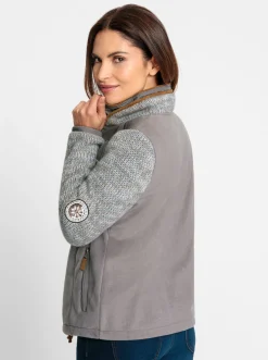 Fleecejacke im Mix aus Fleece und Strick