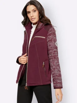 Fleecejacke im Mix aus Fleece und Strick