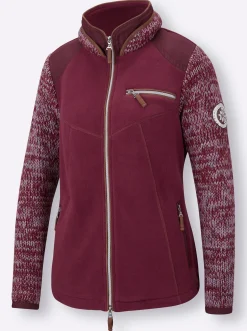 Fleecejacke im Mix aus Fleece und Strick