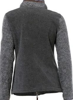 Fleecejacke mit gestrickten Ärmeln