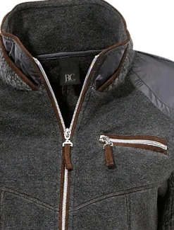 Fleecejacke mit gestrickten Ärmeln