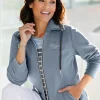 Fleecejacke mit schrägen Reißverschluss-Taschen