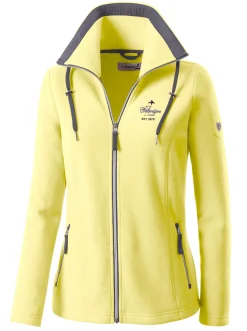 Fleecejacke mit schrägen Reißverschluss-Taschen
