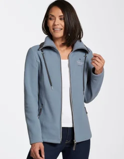 Fleecejacke mit schrägen Reißverschluss-Taschen