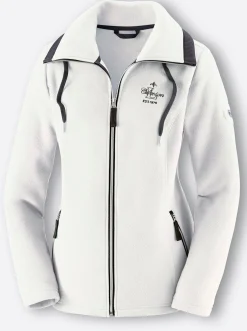 Fleecejacke mit schrägen Reißverschluss-Taschen