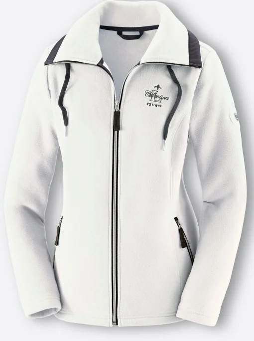 Fleecejacke mit schrägen Reißverschluss-Taschen