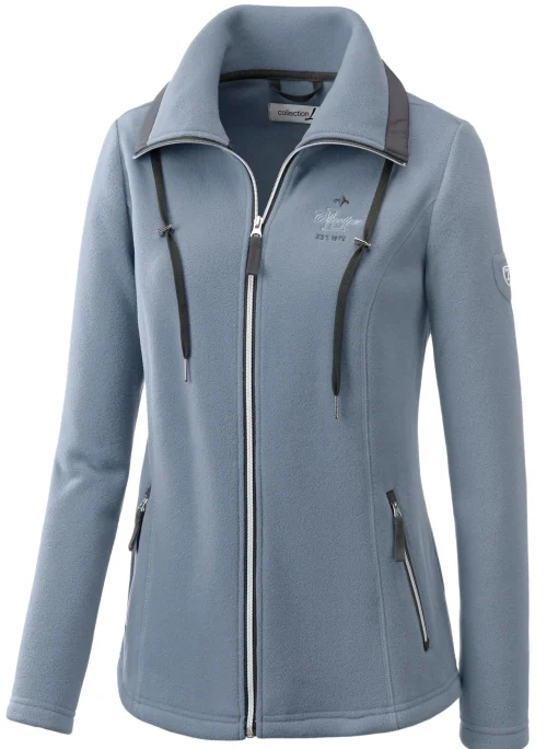 Fleecejacke mit schrägen Reißverschluss-Taschen