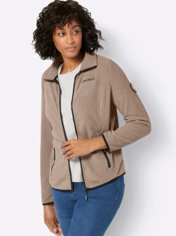 Fleecejacke mit Stickerei